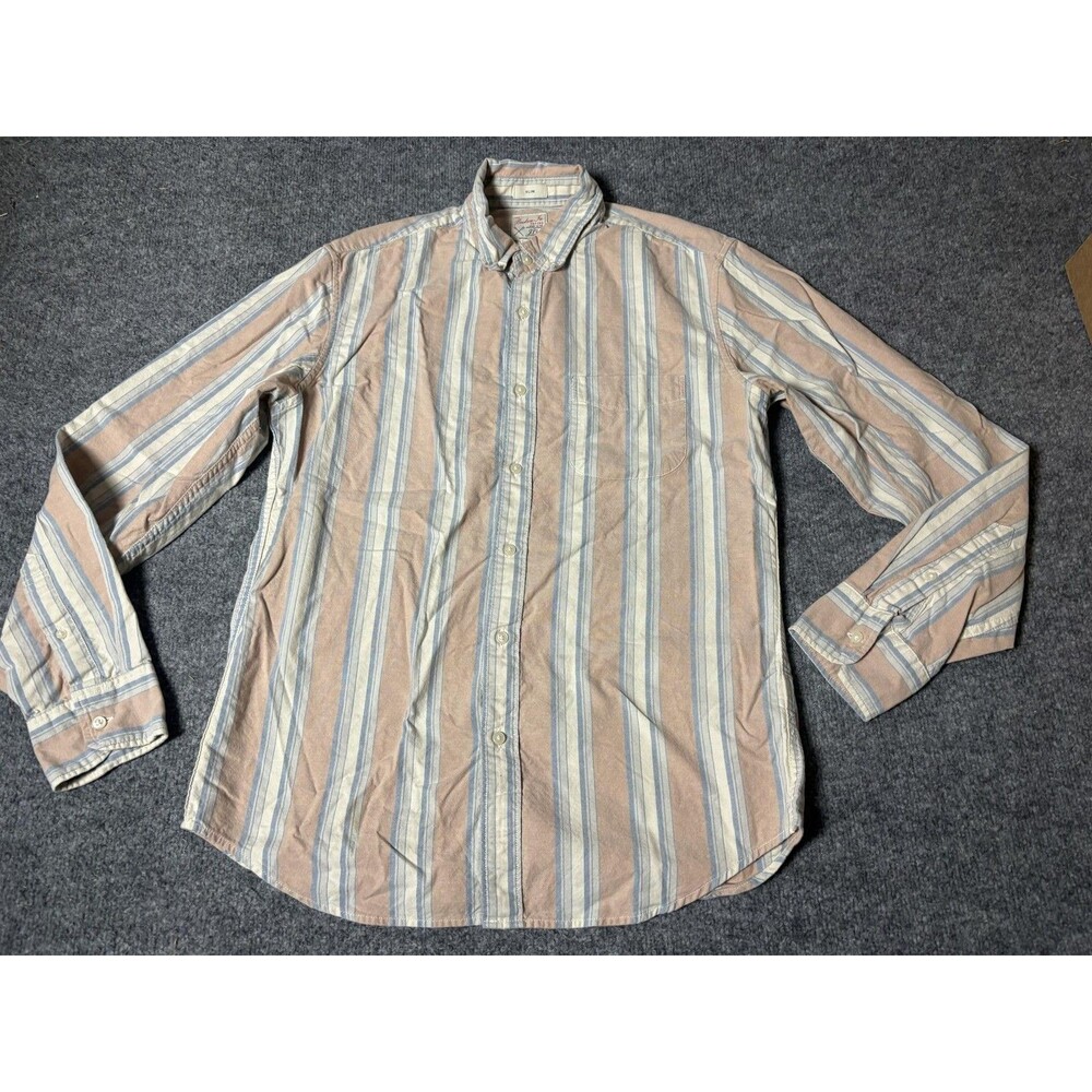 J.CREW Shirt Mens M Multicolor Stripe Long Sleeve Oxford Button-Down Casual